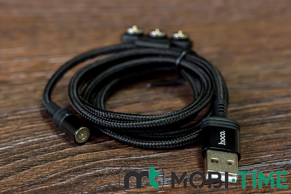 USB Кабель 3in1 HOCO DU42 lightning/micro/Type-C magnet(1m)