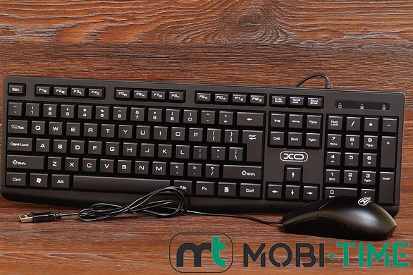 Клавіатура дротова + мишка XO KB-03 (чорна)