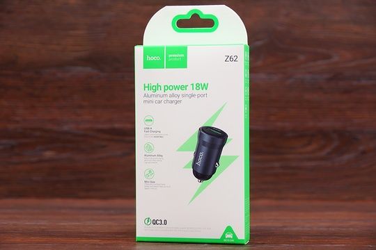 АЗП Hoco Z62 QC3.0 18W (графітовий)