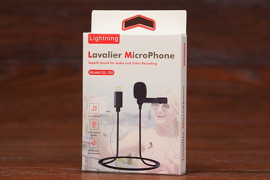 Мікрофон GL-120 lightning для телефона (чорний)