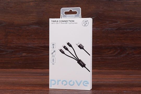USB Кабель 3in1 Proove Triple Connection (1.3m)
