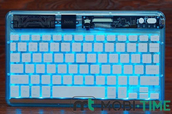 Клавіатура bluetooth Hoco S55 RGB (блакитна)