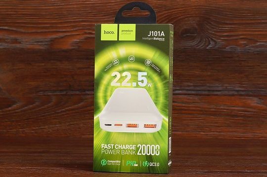Power Bank HOCO J101A 20000 mAh QC3.0+PD 22.5W біл