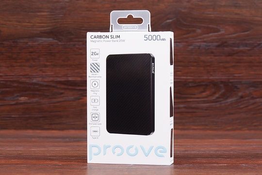Power Bank Proove Carbon Slim 5000mAh Magsafe 20W чорн