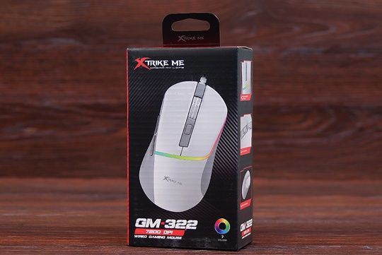 Мишка дротова ігрова Xtrike ME GM-322 RGB (біло-сіра)