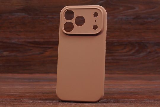 Silicone Case Close Camera (no logo) Iph 17Pro Dark brown (42)