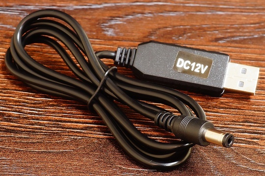 USB Кабель для роутера DC-5.5х2.1mm 12V (1m)