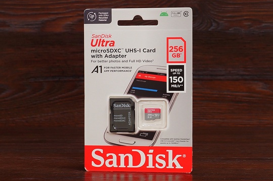 MSD 256GB SanDisk Ultra A1 (150Mb/s) /C10+SD
