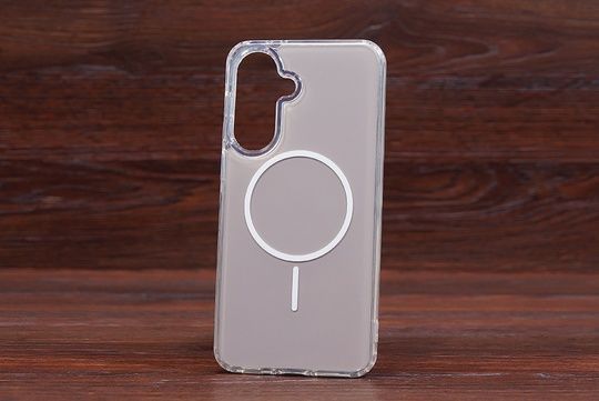 Silicone Case Phantom clear MagSafe Sams A16 5G Gray