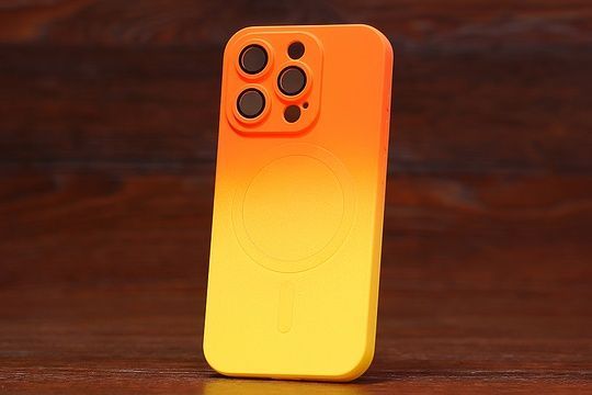 Силікон Luxury MagSafe Iph 14ProMax Orange/Yellow