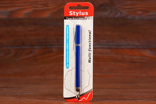 Стилус металевий з ручкою (синій)
