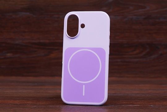 Silicone Soft Back Magsafe iPh 16 Elegant purple