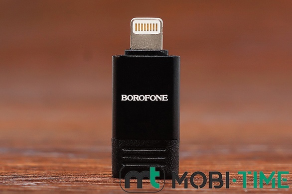 Перехідник Borofone BV18 Lightning male to USB-C female (чорний)